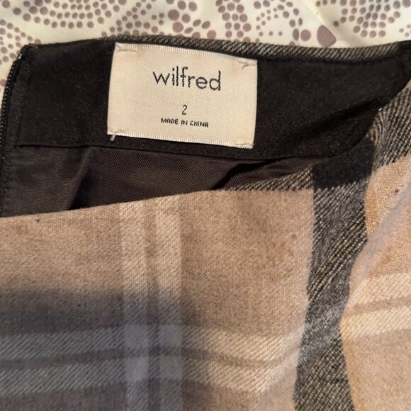 Wilfred Wool Blend Plaid Skirt - Picture 4 of 6